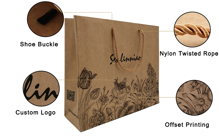 Lipack Luxury Boutique Paper Clothing Shopping Bags Custom Paper Packaging Bags for Clothing Store